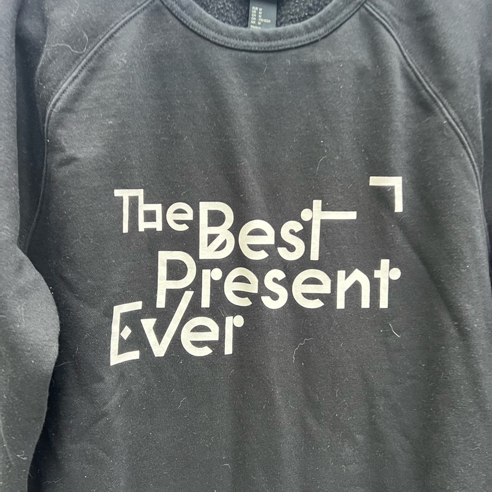 The Best Present Ever Black H & M Sweatshirt size Medium - Picture 3 of 6